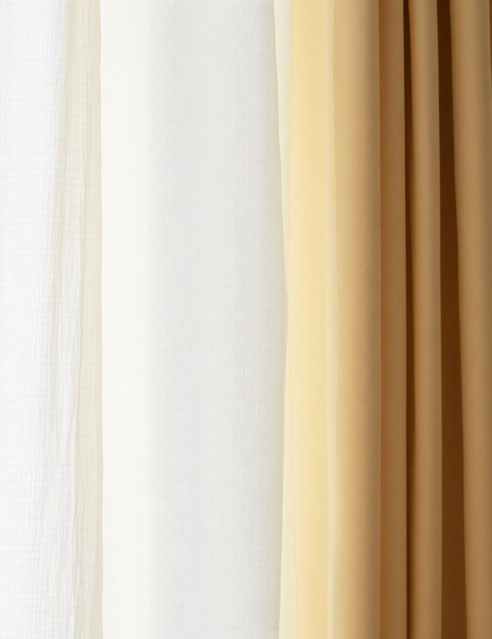 Linen curtains in light